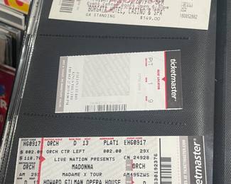 Collection Of Original Concert Ticket Stubs