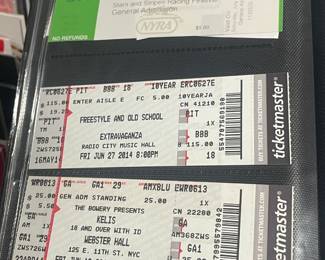 Collection Of Original Concert Ticket Stubs