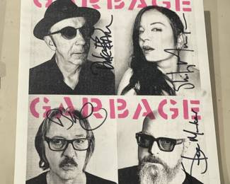 Autographed Garbage Framed Photograph