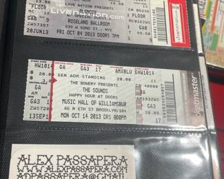 Collection Of Original Concert Ticket Stubs