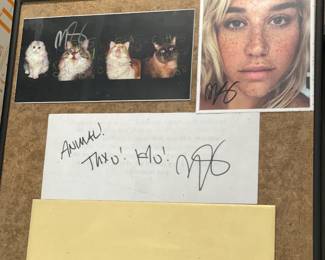 Autographed Kesha Framed Collage