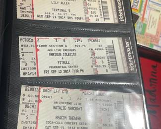 Collection Of Original Concert Ticket Stubs
