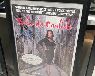 Autographed Belinda Carlisle Framed Poster