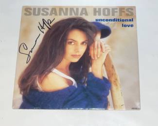 Autographed Susanna Hoffs Framed Record Album Insert