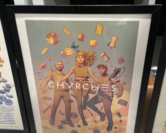 Autographed Chvrches Framed Poster