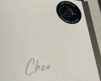 Cher Limited Edition Book W/ City Specific Sticker