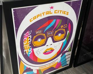 Autographed Capital Cities Framed Poster