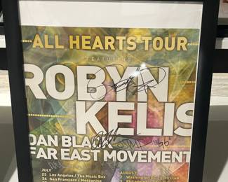 Autographed All Hearts Tour Framed Poster