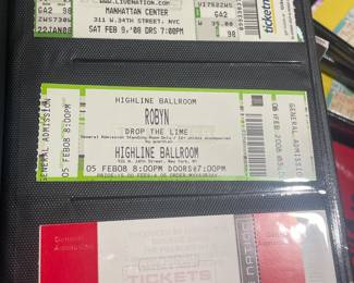 Collection Of Original Concert Ticket Stubs