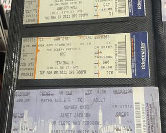 Collection Of Original Concert Ticket Stubs