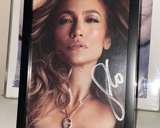 Autographed Jennifer Lopez Framed Photograph