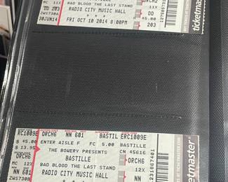 Collection Of Original Concert Ticket Stubs