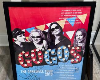 Autographed The Go-Go's Framed Poster