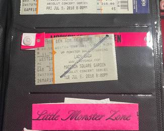 Collection Of Original Concert Ticket Stubs