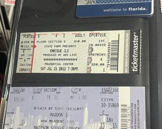 Collection Of Original Concert Ticket Stubs