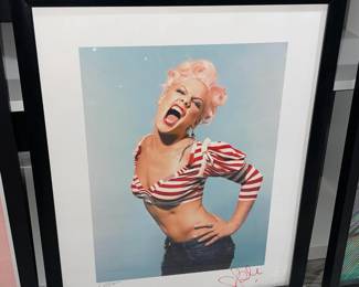 Autographed P!nk Framed Photograph
