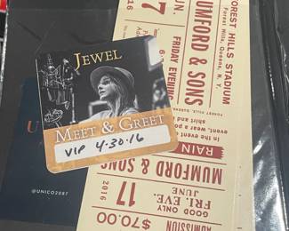 Collection Of Original Concert Ticket Stubs