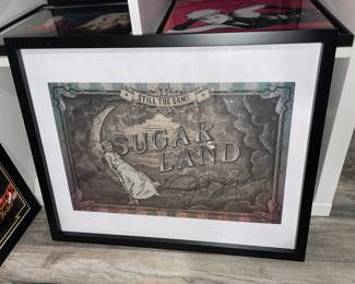 Autographed Sugarland Framed Poster