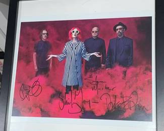 Autographed Garbage Framed Photograph