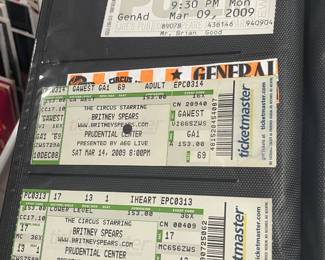 Collection Of Original Concert Ticket Stubs