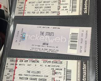 Collection Of Original Concert Ticket Stubs