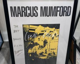 Autographed Marcus Mumford Framed Poster