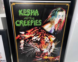 Autographed Kesha And The Creepies Framed Poster