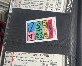 Collection Of Original Concert Ticket Stubs