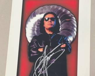 Autographed Gene Simmons Framed Photograph