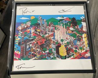Autographed The Wombats' Fix Yourself, Not The World Framed Record Album Insert