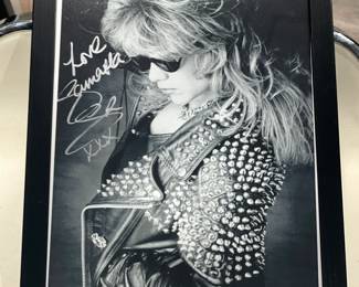 Autographed Samantha Fox Framed Photograph