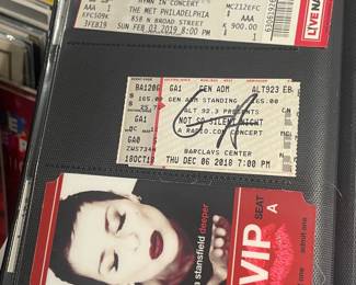 Collection Of Original Concert Ticket Stubs