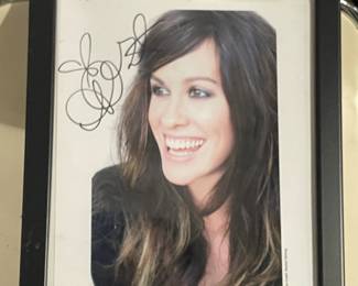 Autographed Alanis Morissette Framed Photograph