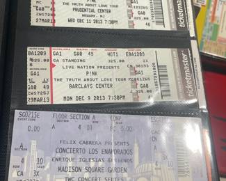 Collection Of Original Concert Ticket Stubs