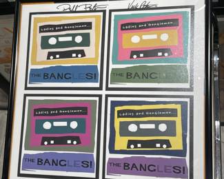 Autographed Ladies And Gentleman The Bangles! Tour Framed Limited Edition Record Album Insert 