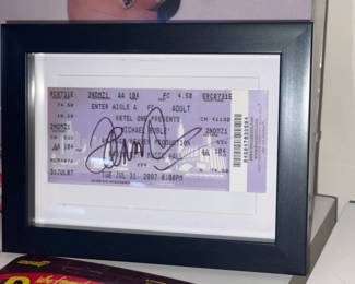 Autographed Michael Buble Framed Concert Ticket Stub