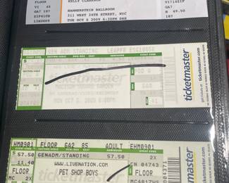 Collection Of Original Concert Ticket Stubs