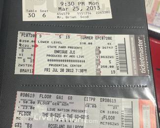 Collection Of Original Concert Ticket Stubs