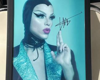 Autographed Drag Queen Vander Von Odd Framed Photograph