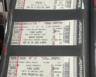 Collection Of Original Concert Ticket Stubs