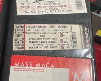 Collection Of Original Concert Ticket Stubs