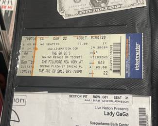 Collection Of Original Concert Ticket Stubs
