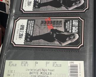 Collection Of Original Concert Ticket Stubs