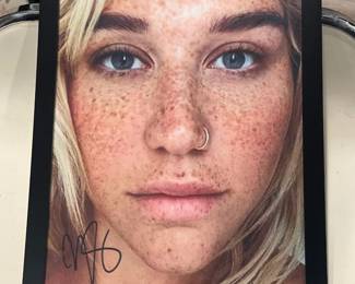 Autographed Kesha Framed Photograph