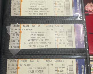 Collection Of Original Concert Ticket Stubs