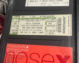 Collection Of Original Concert Ticket Stubs
