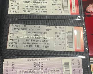 Collection Of Original Concert Ticket Stubs