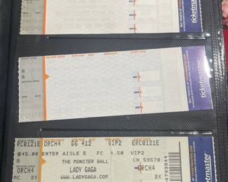 Collection Of Original Concert Ticket Stubs