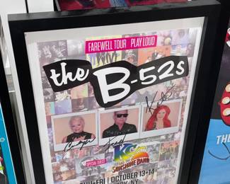 Autographed The B-52s Framed Poster