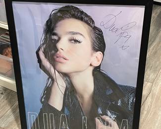 Autographed Dua Lipa Framed Poster